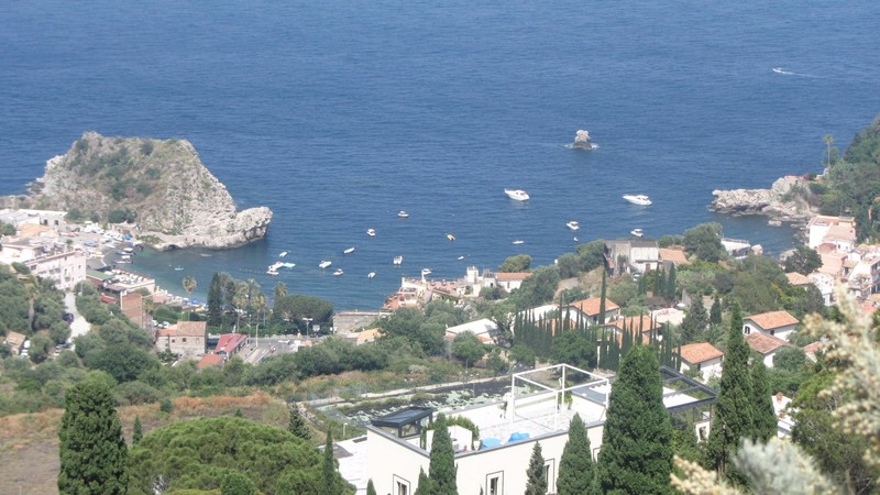 The view down from Taormina