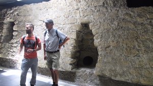Raphael and Chris at the Greek Walls in Toledo Station