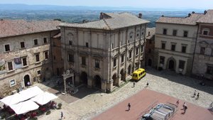 View of the main square at Montepulciano