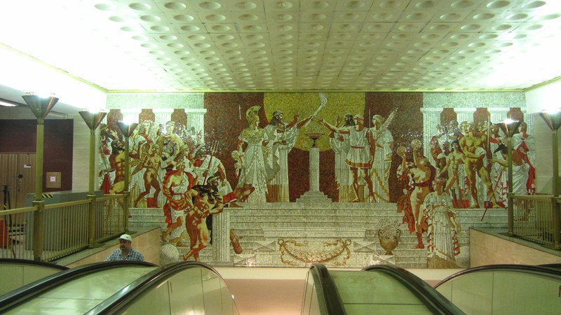 Mosaic at the metro station