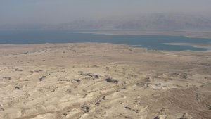 View of the Dead Sea from Masada Fort