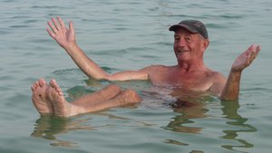 Chris in the Dead Sea