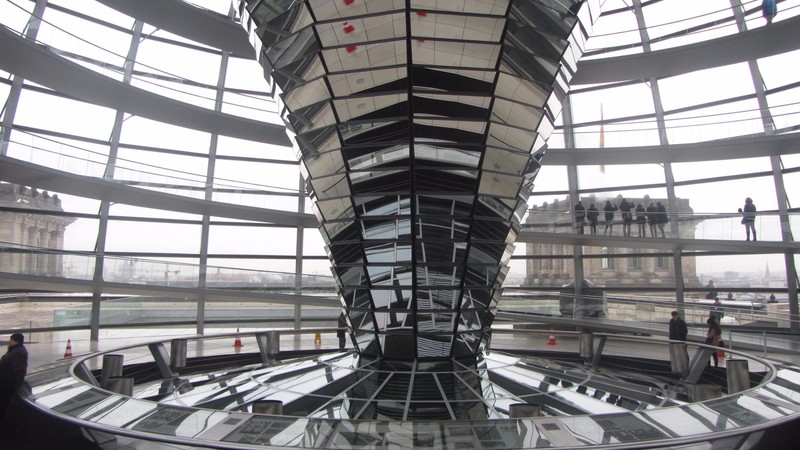 Inside the Dome at the Reichstag