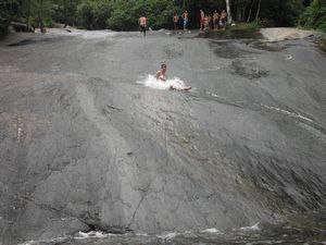Natural waterslide 