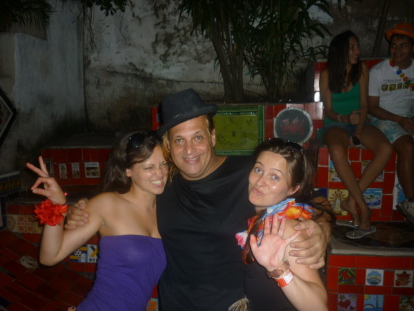 Lisa and Hannah with the samba teacher
