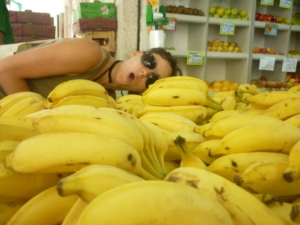 Hannah LOVES bananas!