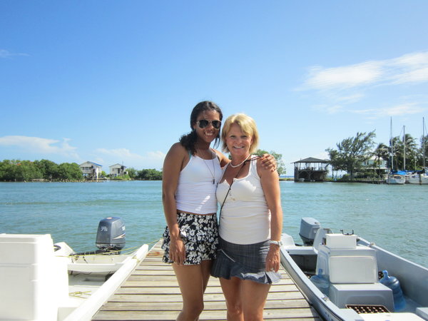 Nina (an islander) and I