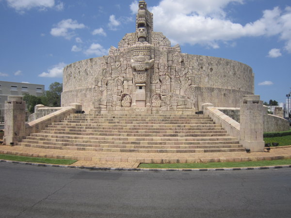 Spanish and Mayan Blended Monument