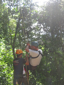 Warren at the end of his rappell