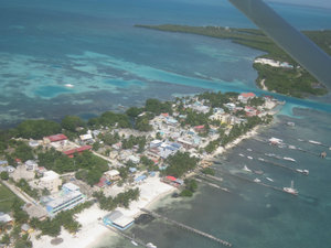 Caye Caulker from the air