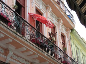 Typical balconies in Havana