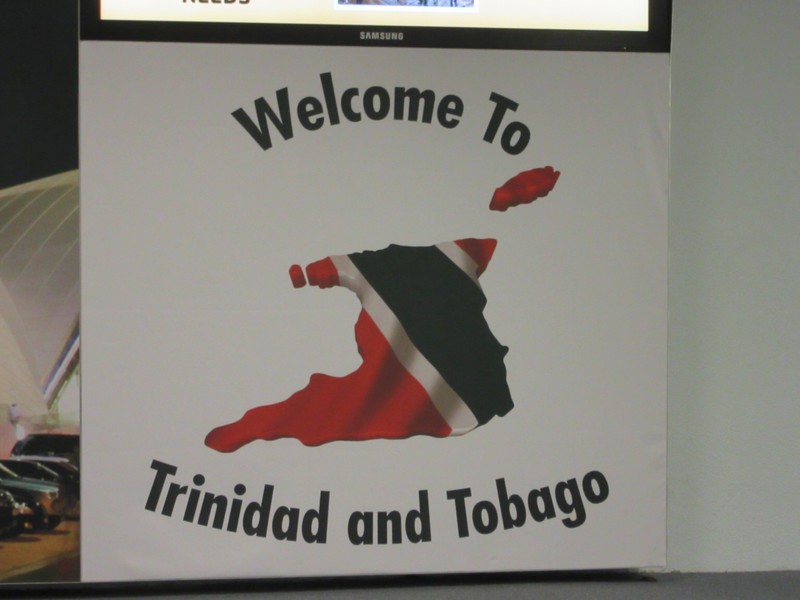 Welcome sign at the airport