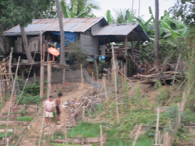 A typical house along the Mekong