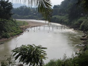 One of two rivers that flows through LuangPraBang