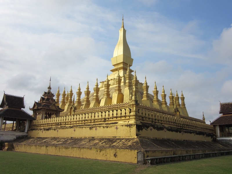 Many temples in Laos are done in gold paint