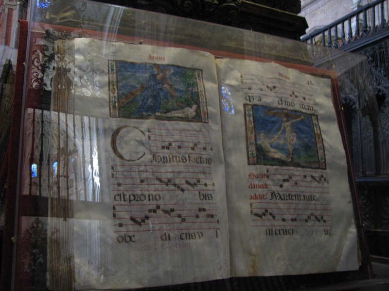 Gregorian Chant Book within Cathedral