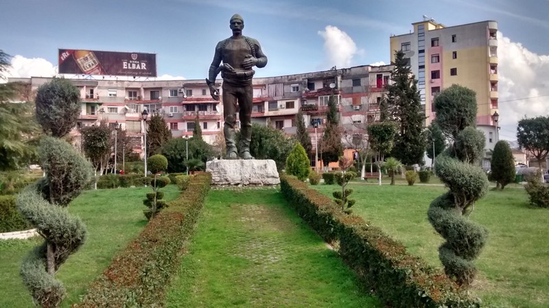 The statue of Isa Boletini - Albanian nationalist