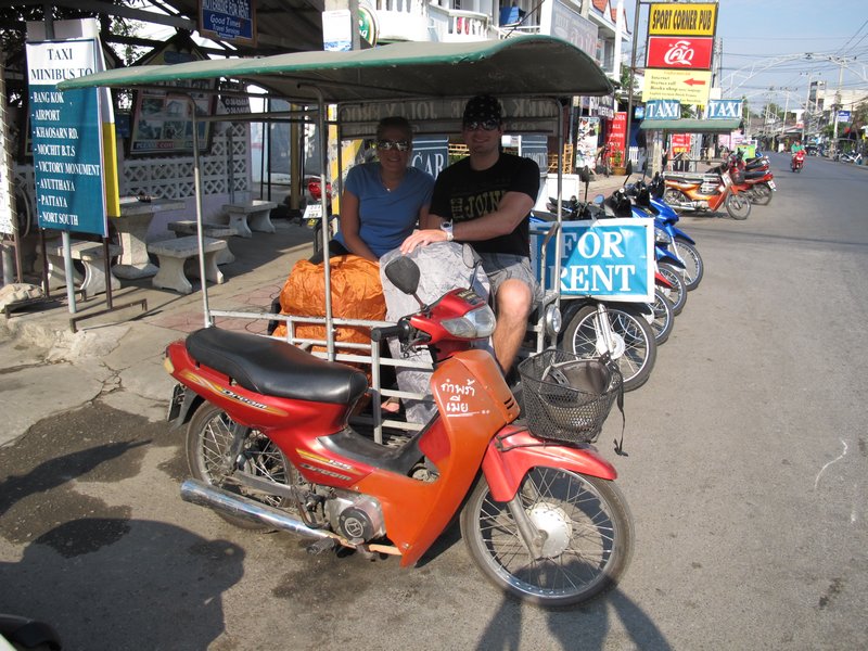 This was our scooter cart that took us to the bus station when we left