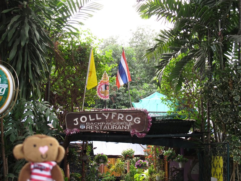 I'm at the Jolly Frog!