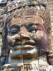 one of the many faces at Bayon