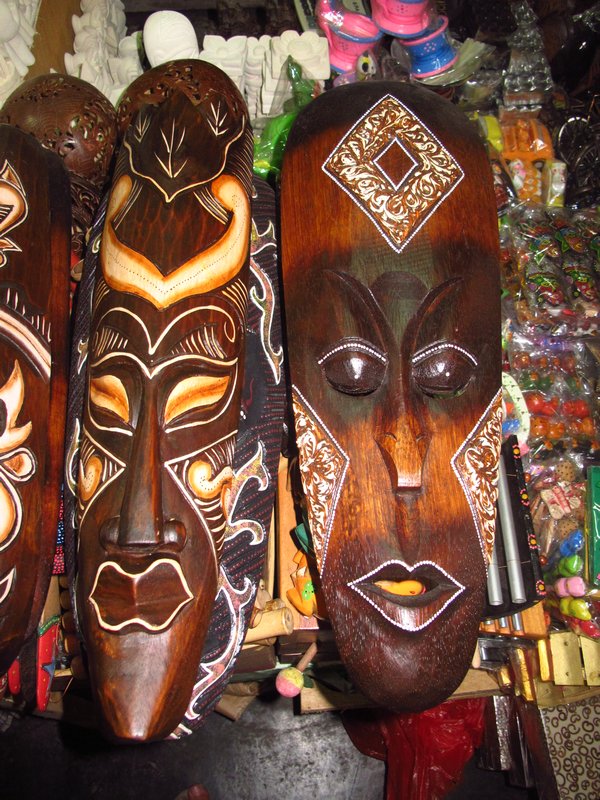 tribal masks in Bali