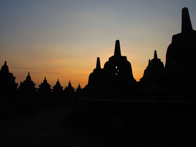 sunrise at Borobudur