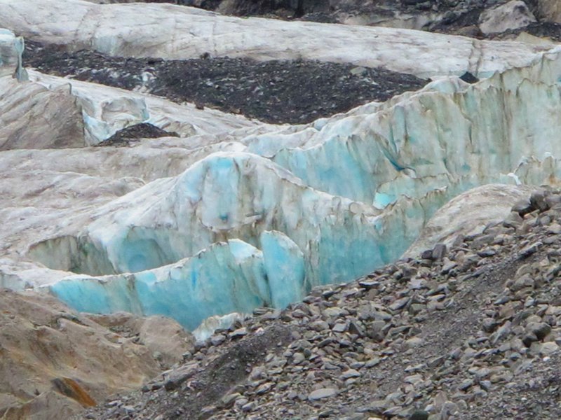the glaciers are very blue