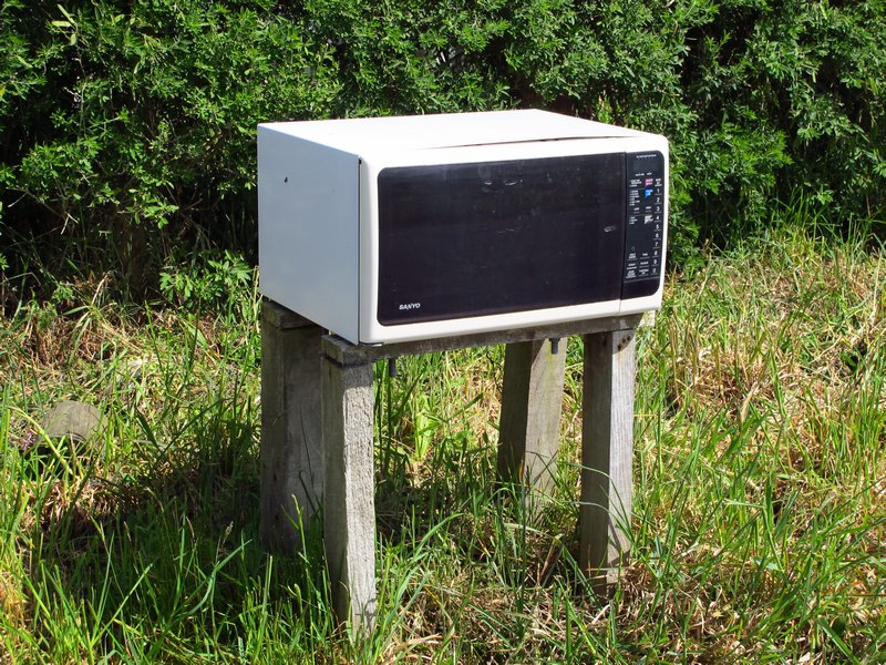 it's a microwave mailbox