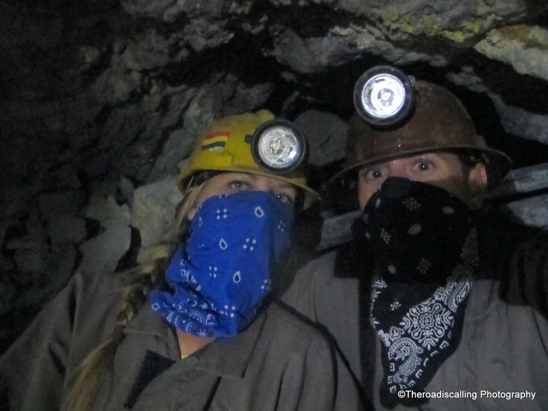 Nate and Jessie deep in the mine