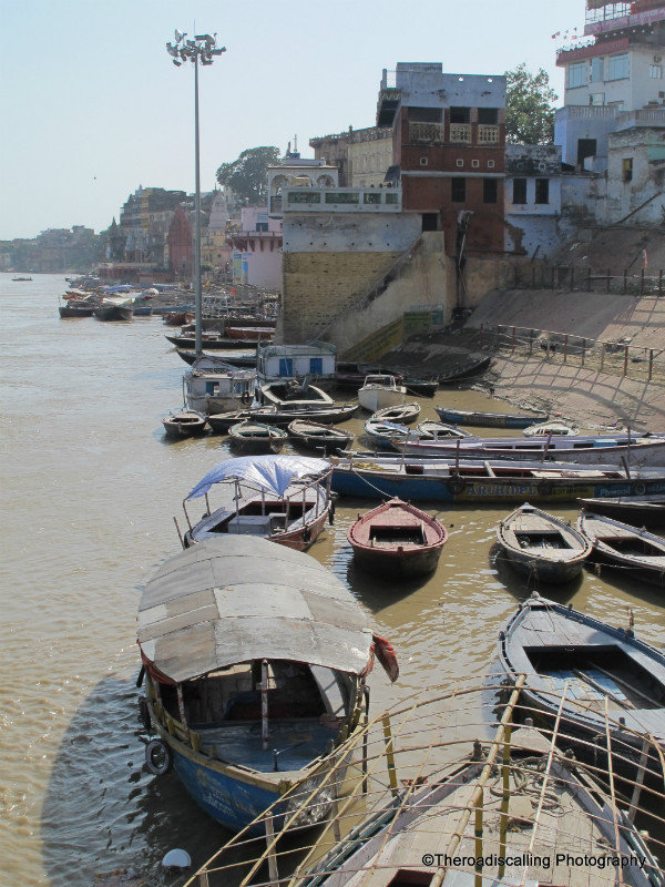 boats along the Ganga in Varanasi