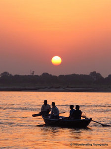 beautiful sunrise in Varanasi