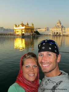Nate and Jessie at the Golden Temple
