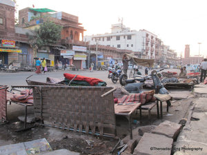 beds in the street in Jodhpur
