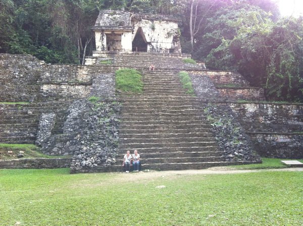 A very small lauren and i at palenque