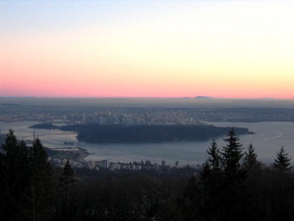 Sunset over Vancouver City
