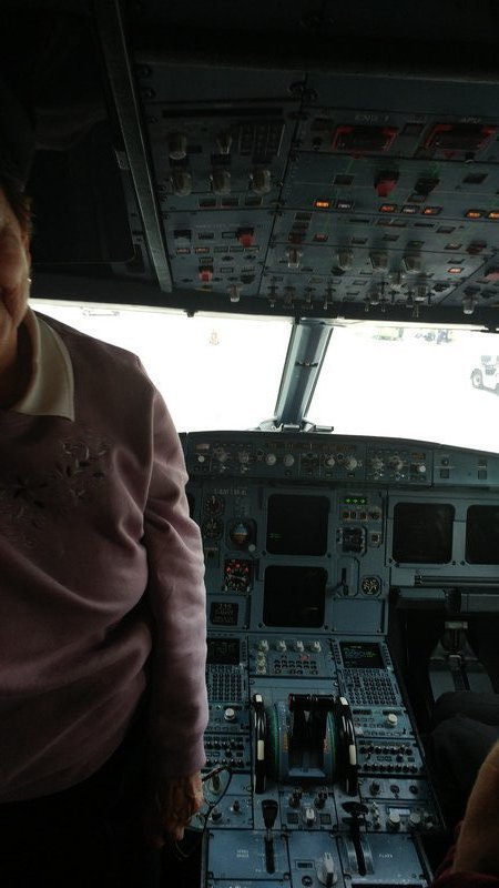 Mom in the cockpit