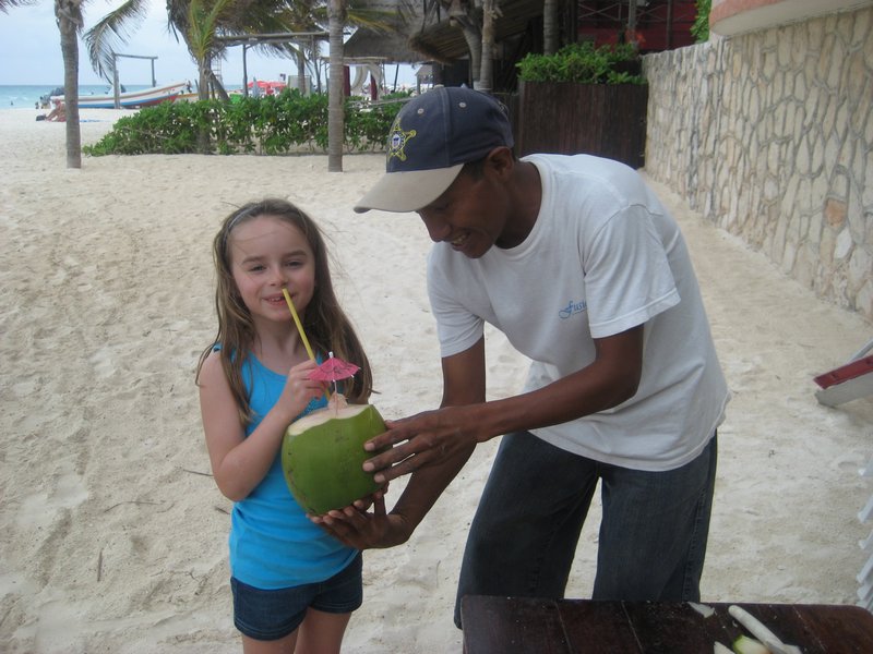 Ava & the coconut drink