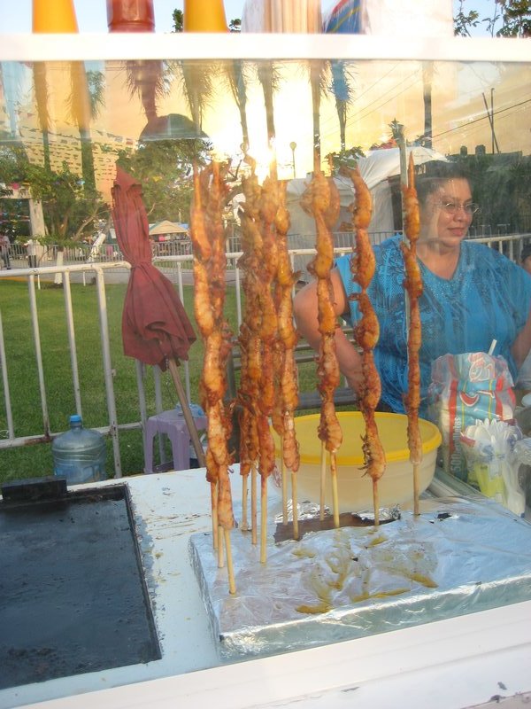 Grilled shrimp at the fair