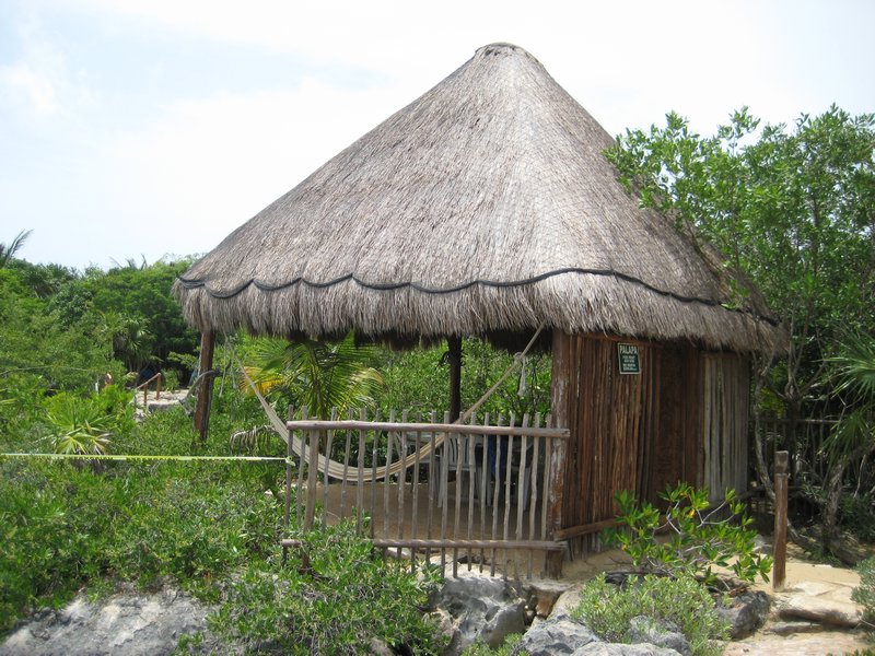 Our private palapa lagoon side