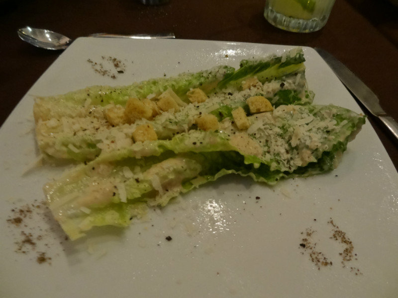 Caesar salad made tableside