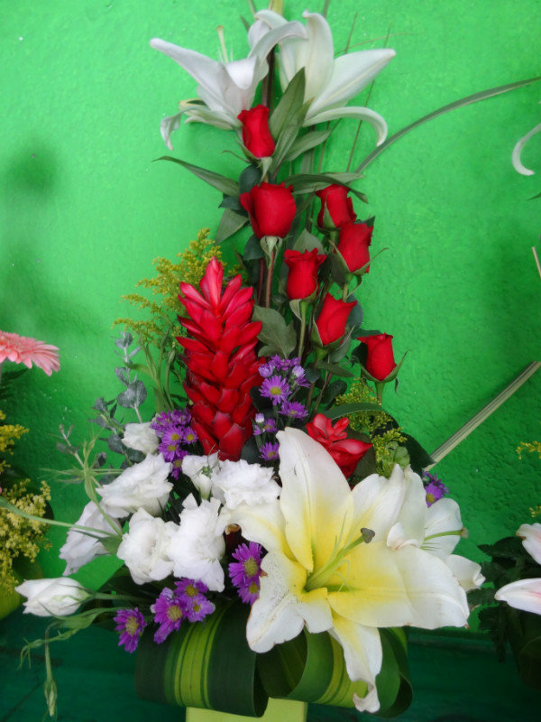 Flower arrangement at store