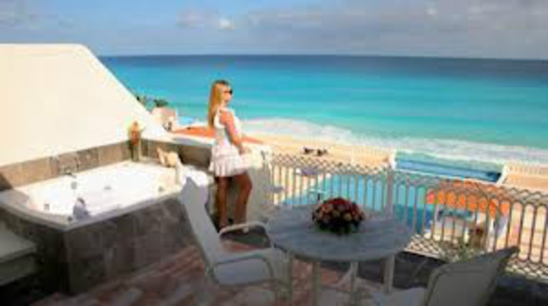 Balcony of our suite in Cancun