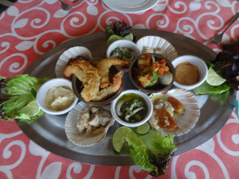 Tasty seafood platter