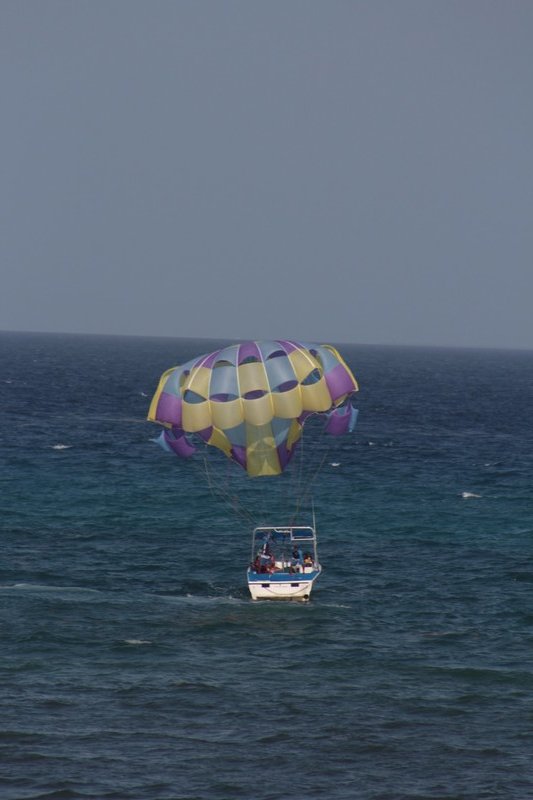 Parasailers close by