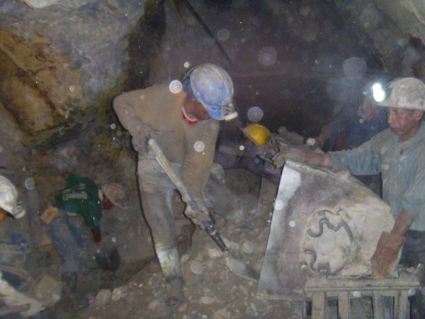 Miners working