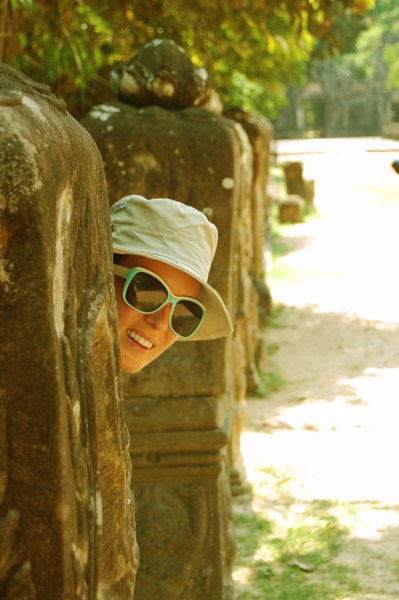 Kate at one of the temples