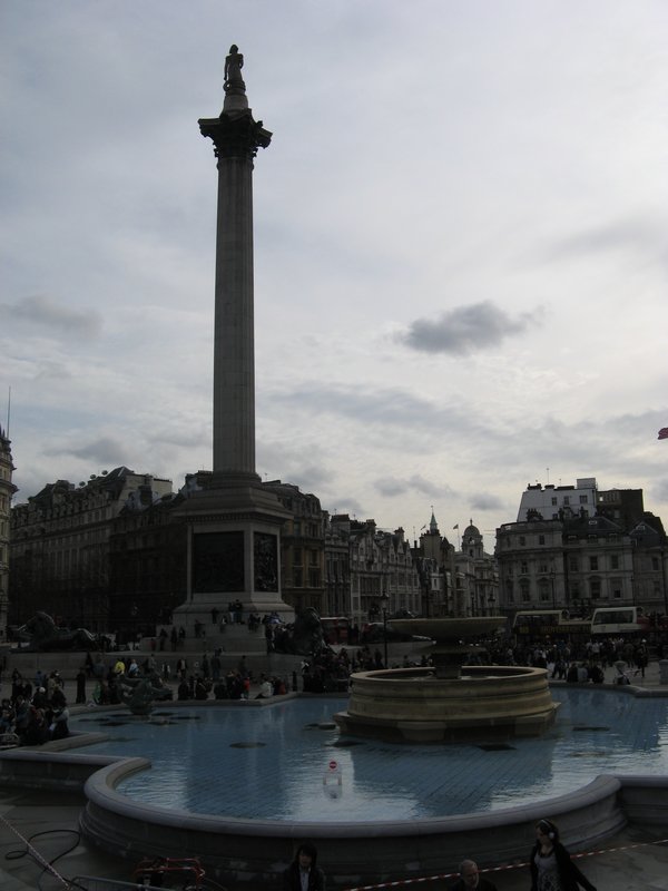 La Nelson column dans Trafalgar Square