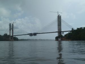 The bridge between French Guiana and Brazil
