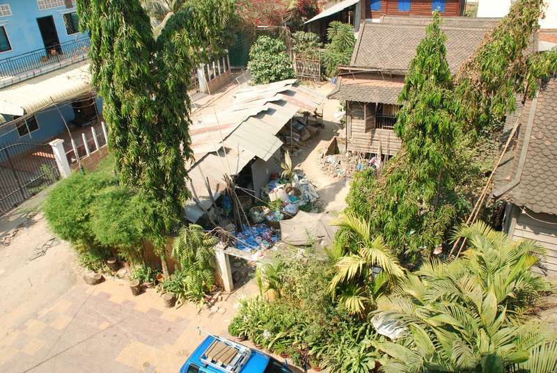 vue de mon guesthouse a Siem Reap