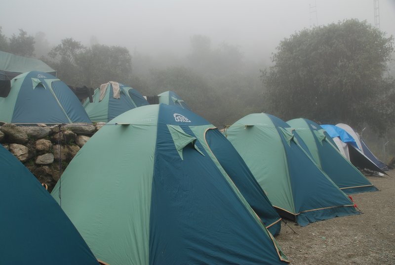 Tents in the clouds